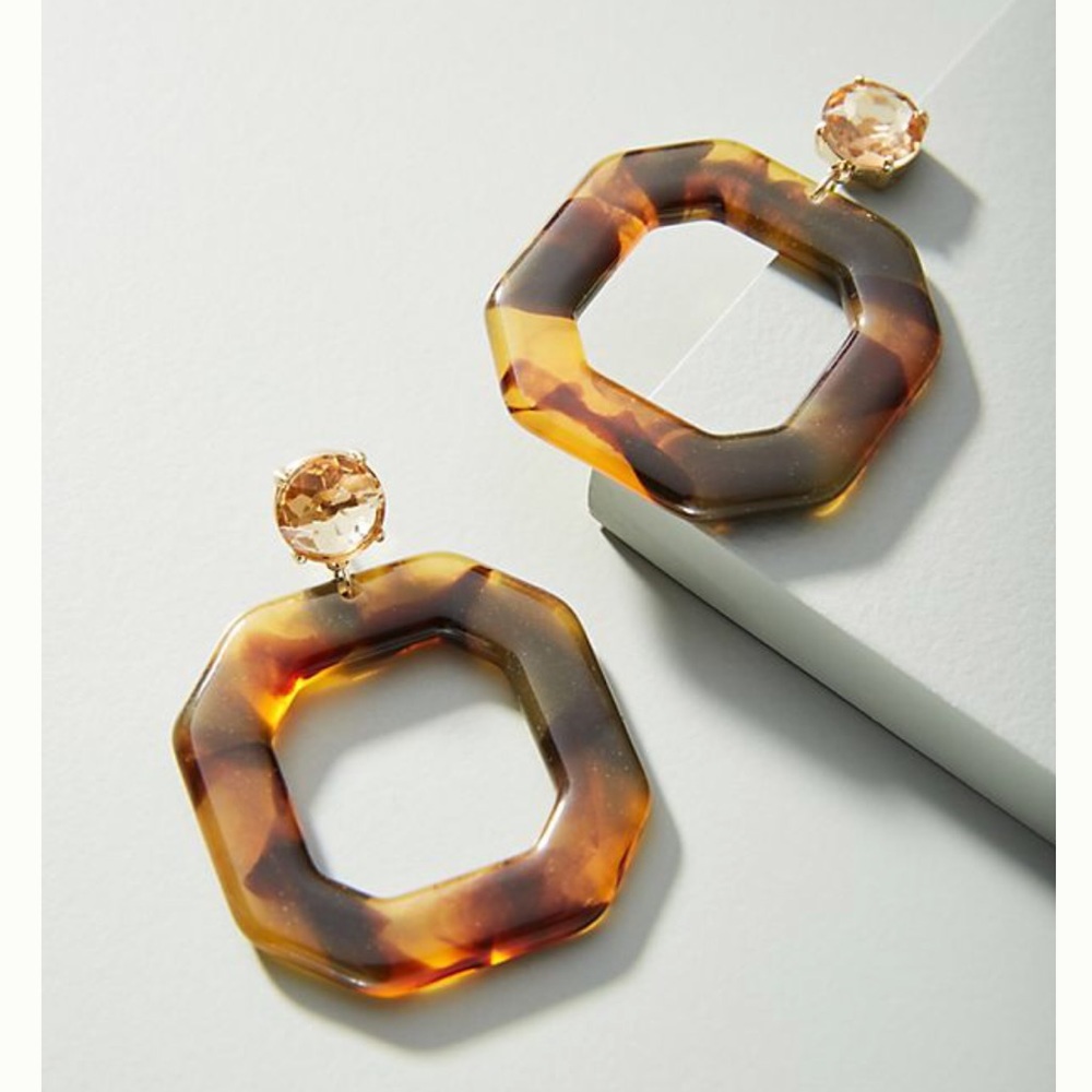 Anthropologie Amelie Octagon Hoops!